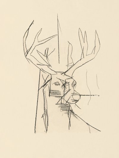 Abstracte schets van een hert door cartissi