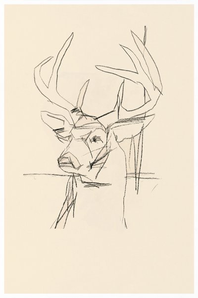 Abstracte schets van een hert door cartissi