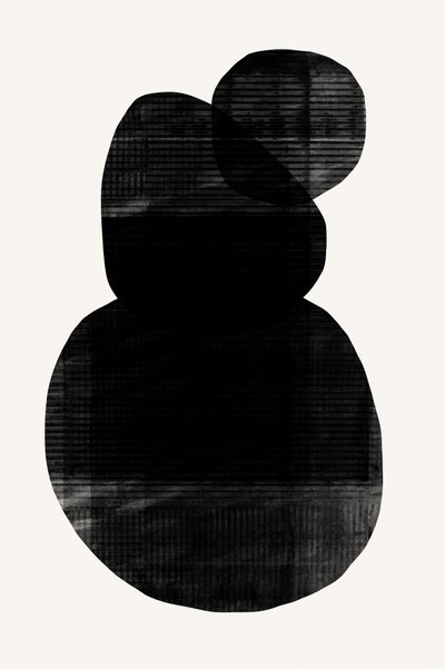 Zwarte abstracte vormen door cartissi