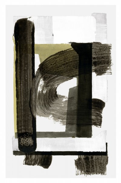 Krachtige abstracte penseelstreken door cartissi
