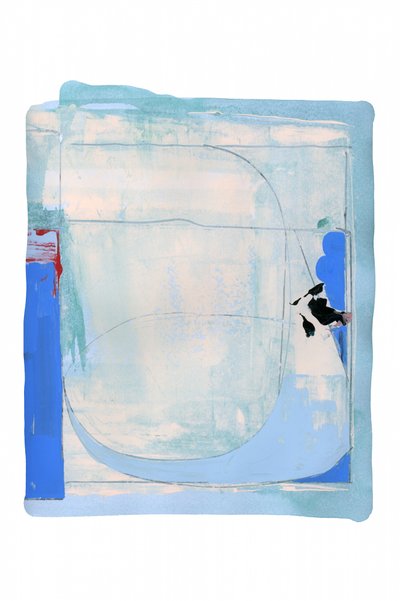 Rustige blauwe abstracte vormen door cartissi