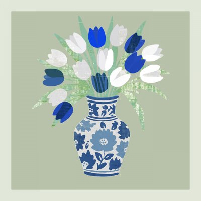 Chinoiserie-boeket met tulpen door cartissi