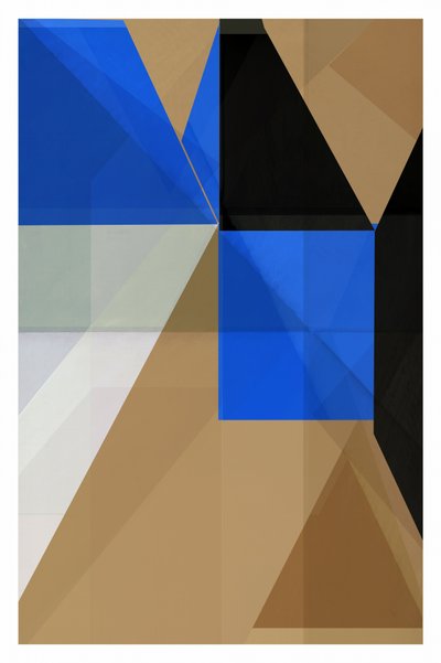 Strakke abstracte blauwe geometrische patronen door cartissi