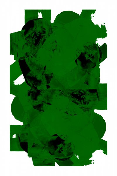 Diepgroene abstracte penseelstreken door cartissi