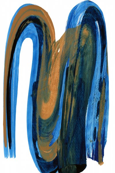Dynamische Blauw-Gouden Stroom door cartissi