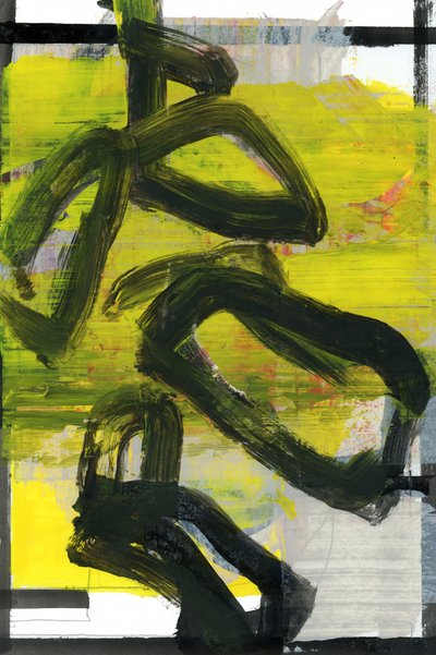 Dynamisch geel abstract door cartissi
