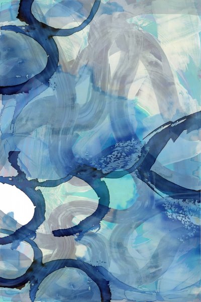 Vloeibaar blauw abstract door cartissi