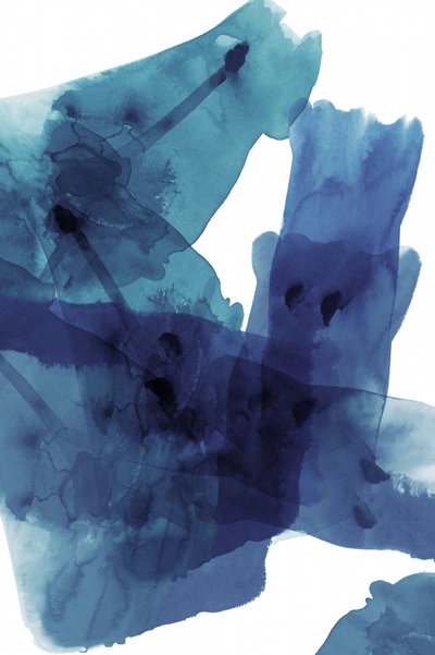 Vloeibaar blauw, abstract gewassen door cartissi