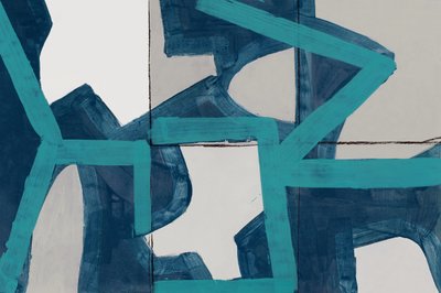Geometrische blauwe abstractie door cartissi