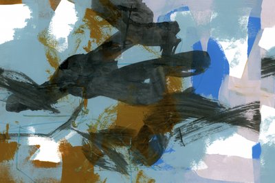 Goudblauwe abstracte lagen door cartissi