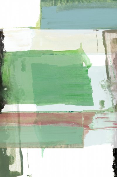 Groene abstracte blokken door cartissi