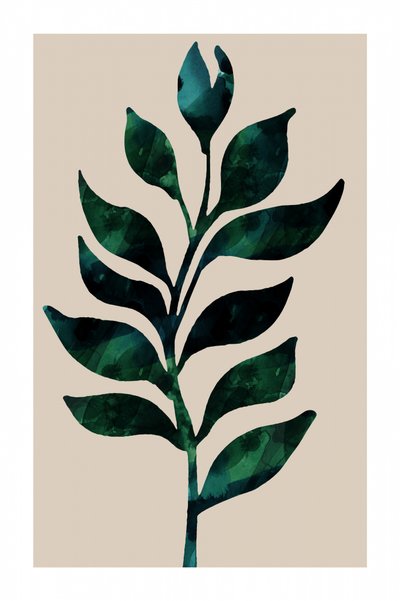 Groene botanische stengel door cartissi