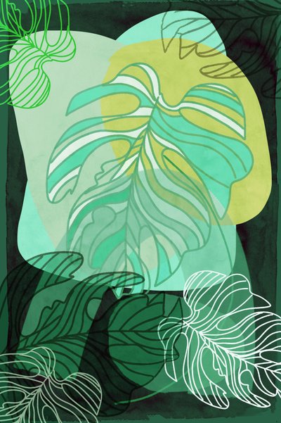 Groene biologische Monstera door cartissi