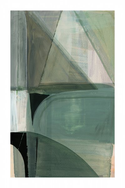 Gelaagde groene abstracte compositie door cartissi