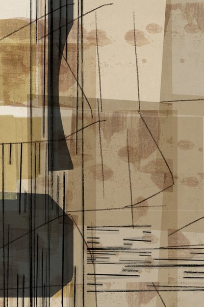 Gelaagde neutrale abstracte kunst door cartissi