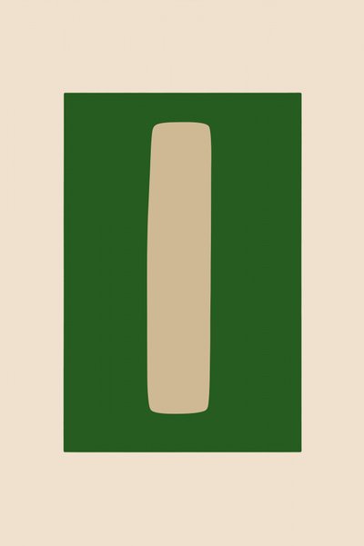 Minimalistische groene vorm door cartissi