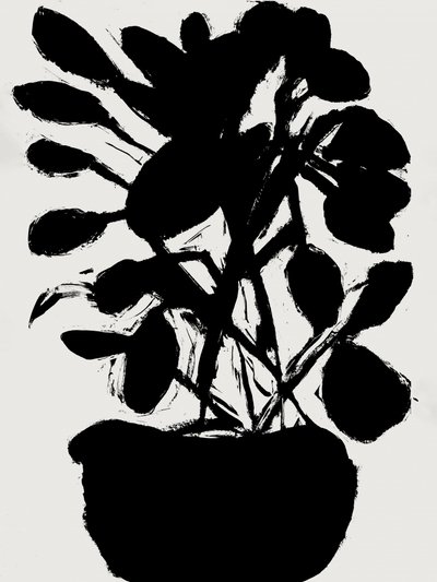 Minimalistische potplant door cartissi