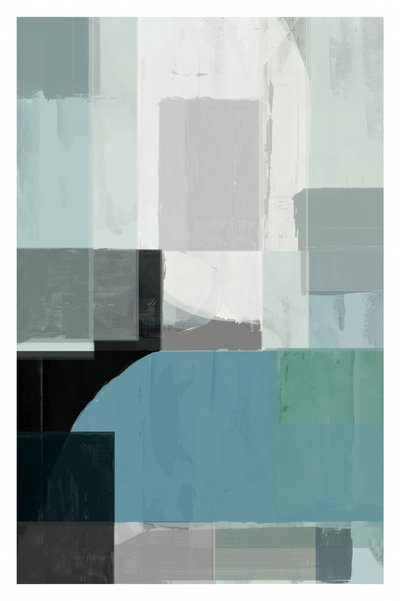 Moderne blauwe abstracte blokken door cartissi