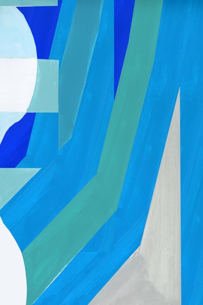 Moderne blauwe vormen door cartissi
