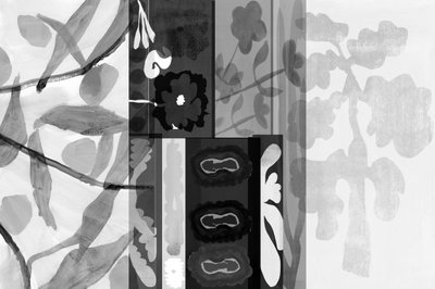 Monochrome botanische patronen door cartissi