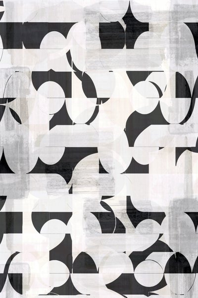 Monochroom geometrisch patroon door cartissi