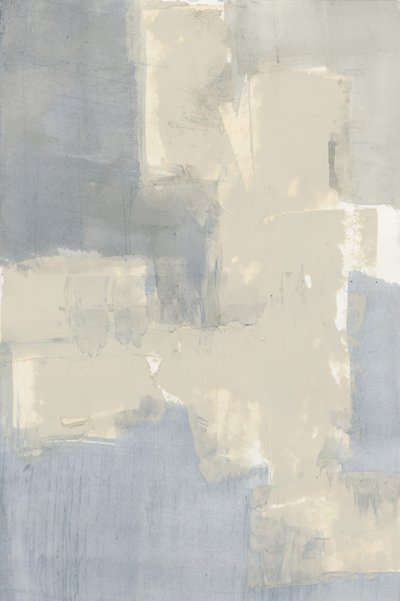 Gedempt blauw-beige abstract door cartissi
