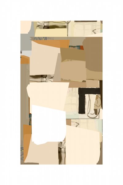 Neutrale abstracte collage door cartissi
