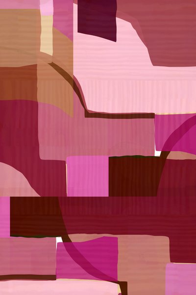 Roze en bruin abstract door cartissi