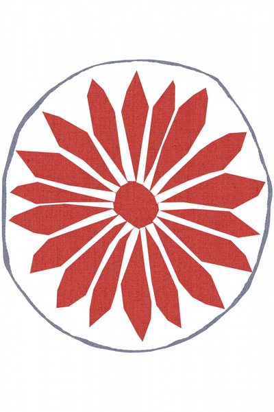 Rode volksbloem door cartissi