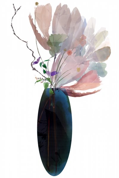 Rustige pastelkleurige bloemen door cartissi