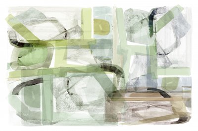 Zachtgroene abstracte vormen door cartissi