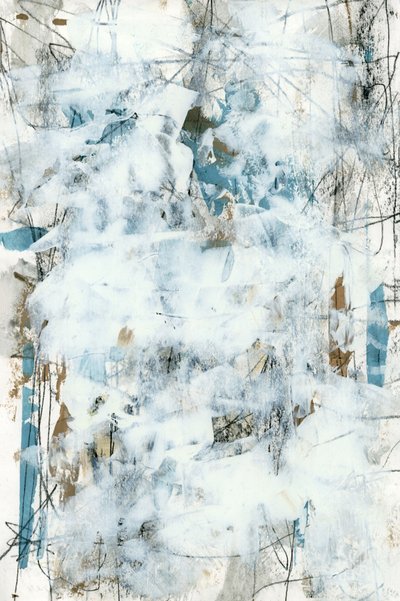 Wit-blauw abstract met textuur door cartissi