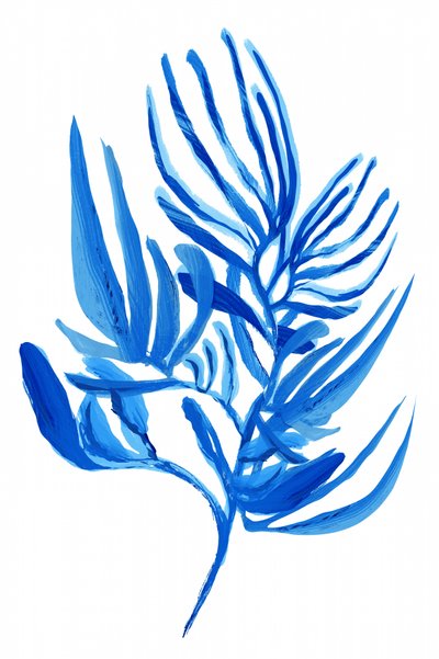 Tropisch blauw blad door cartissi