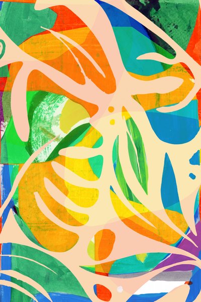 Levendige abstracte bladeren door cartissi
