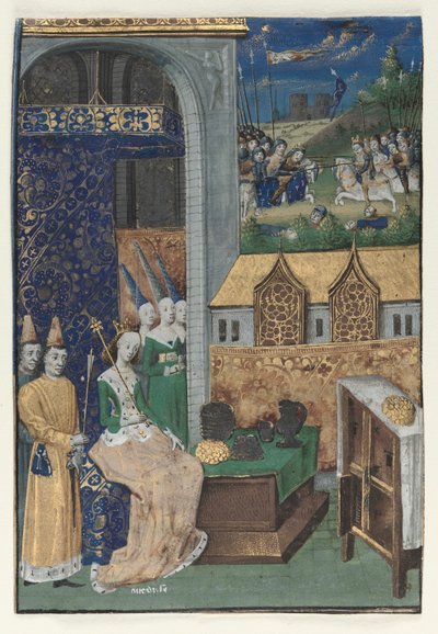 Enkele miniatuur uitgesneden uit Boccaccio