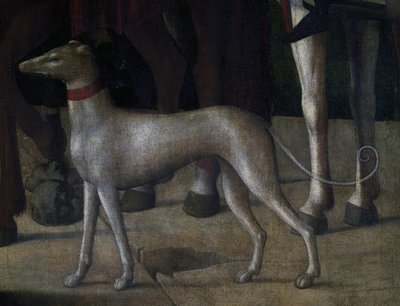 Hond, detail van Kruisiging door Kosma Sergejewitsch Petrow Wodkin