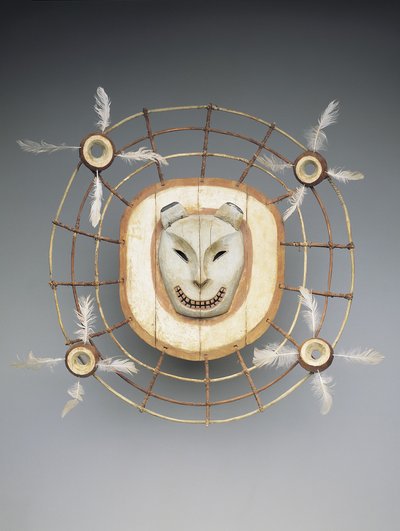 Masker dat een beergeest uitbeeldt, eind 19e eeuw door culture Yupik