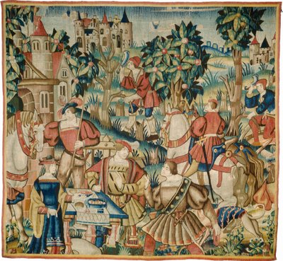 De Terugkeer van de Jacht door design and cartoon Flemish 16th Century, probably Tournai; woven in Tournai in an undetermined workshop