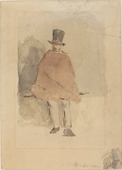 De man met de hoge hoed door Édouard Manet