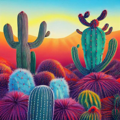 Zonsondergang op Cactusplateaus door F. Abderrahim