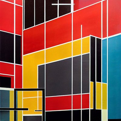 Geometrische architecturale vormen door F. Abderrahim