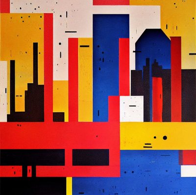 Geometrische vormen kunst, canvas kunst afdrukken, inheemse kleuren door F. Abderrahim