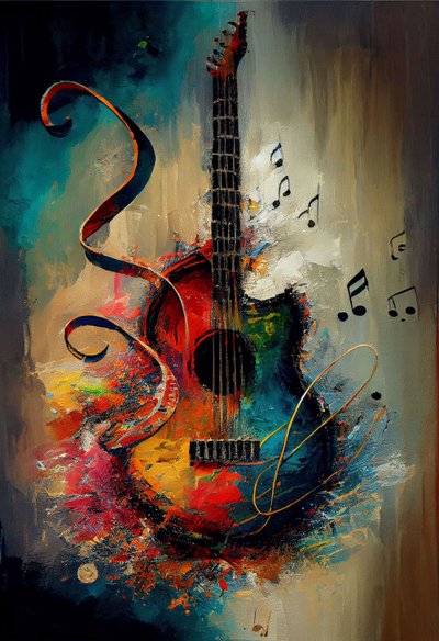 Symfonie in kleur: Abstracte kunst geïnspireerd door muziek door F. Abderrahim