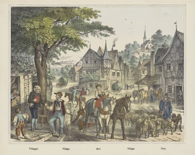 Dorp (titel op object) door firma Joseph Scholz