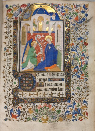 Getijdenboek (Gebruik van Parijs): Aankondiging door follower of Boucicaut Master