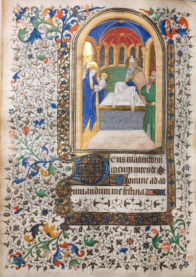 Getijdenboek (Gebruik van Parijs): Presentatie in de Tempel door follower of Boucicaut Master