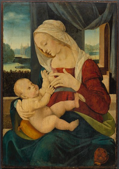 Maagd en Kind door follower of Lorenzo di Credi