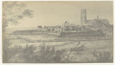 Gezicht op Harderwijk, 1672 door frères Moreau
