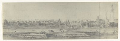 Gezicht op Kampen, 1672 (series title) door frères Moreau
