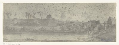 Gezicht op Maastricht, 1672 door frères Moreau